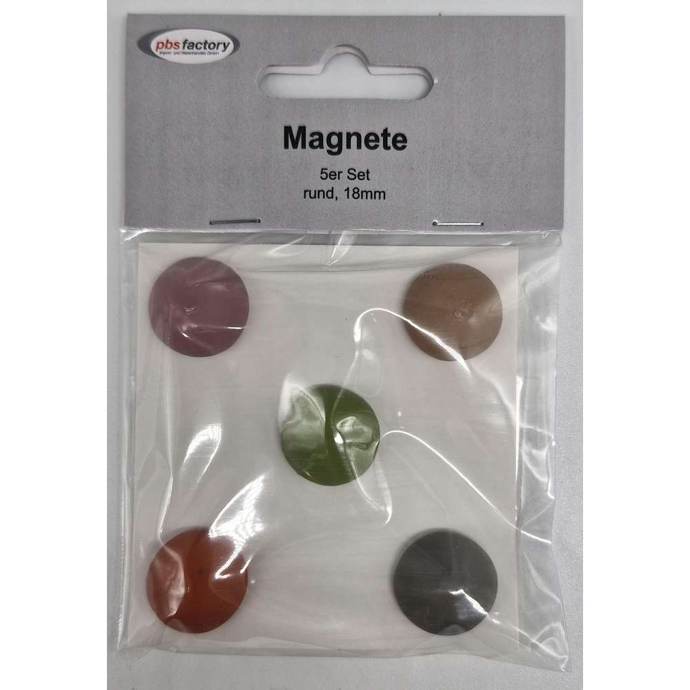 Produktabbildung pbs-factory Magnete 5er Set rund, 18 mm