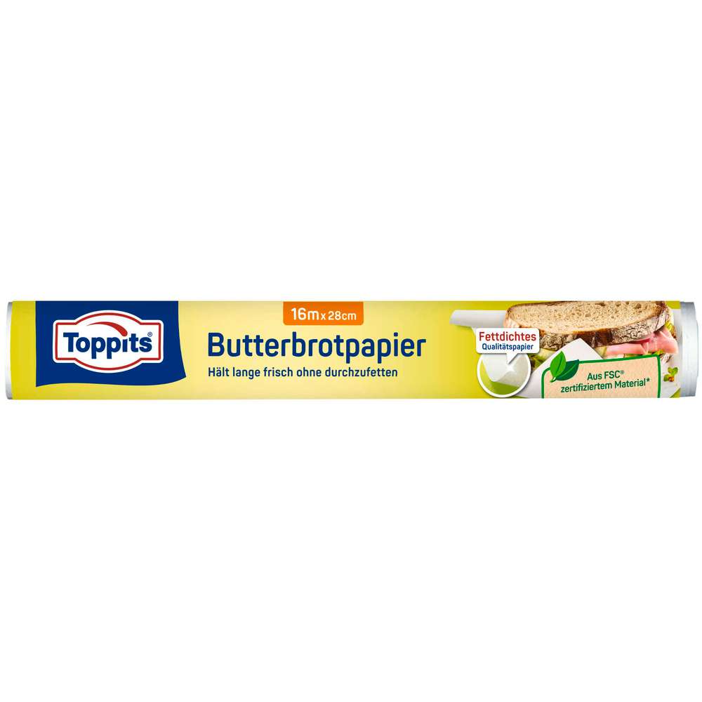 Produktabbildung Toppits Butter-Brot-Papier, 16m x 28cm
