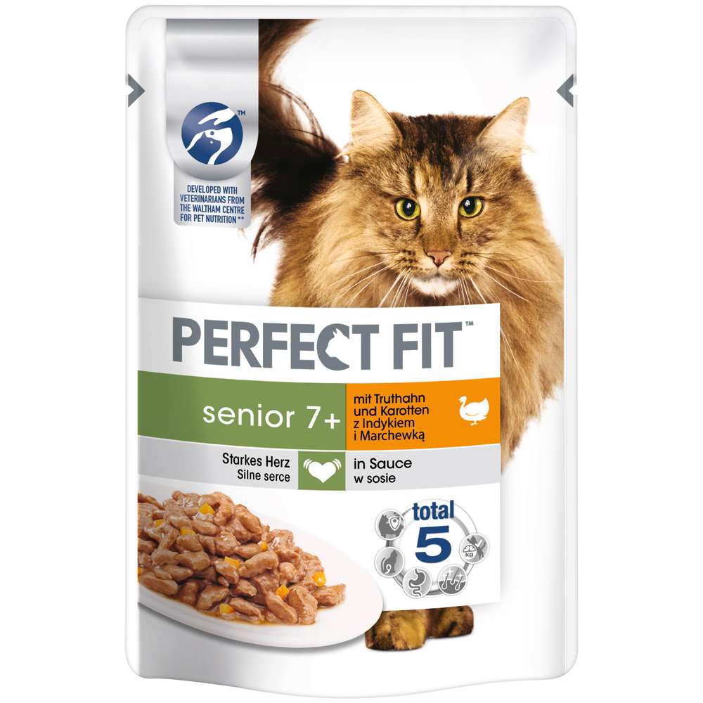 Produktabbildung Perfect Fit Katzen-Nassfutter Senior, Truthahn/Karotte