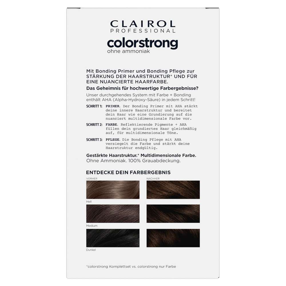Produktabbildung Clairol Haarfarbe Colorstrong ohne Ammoniak, 5/0 Hellbraun