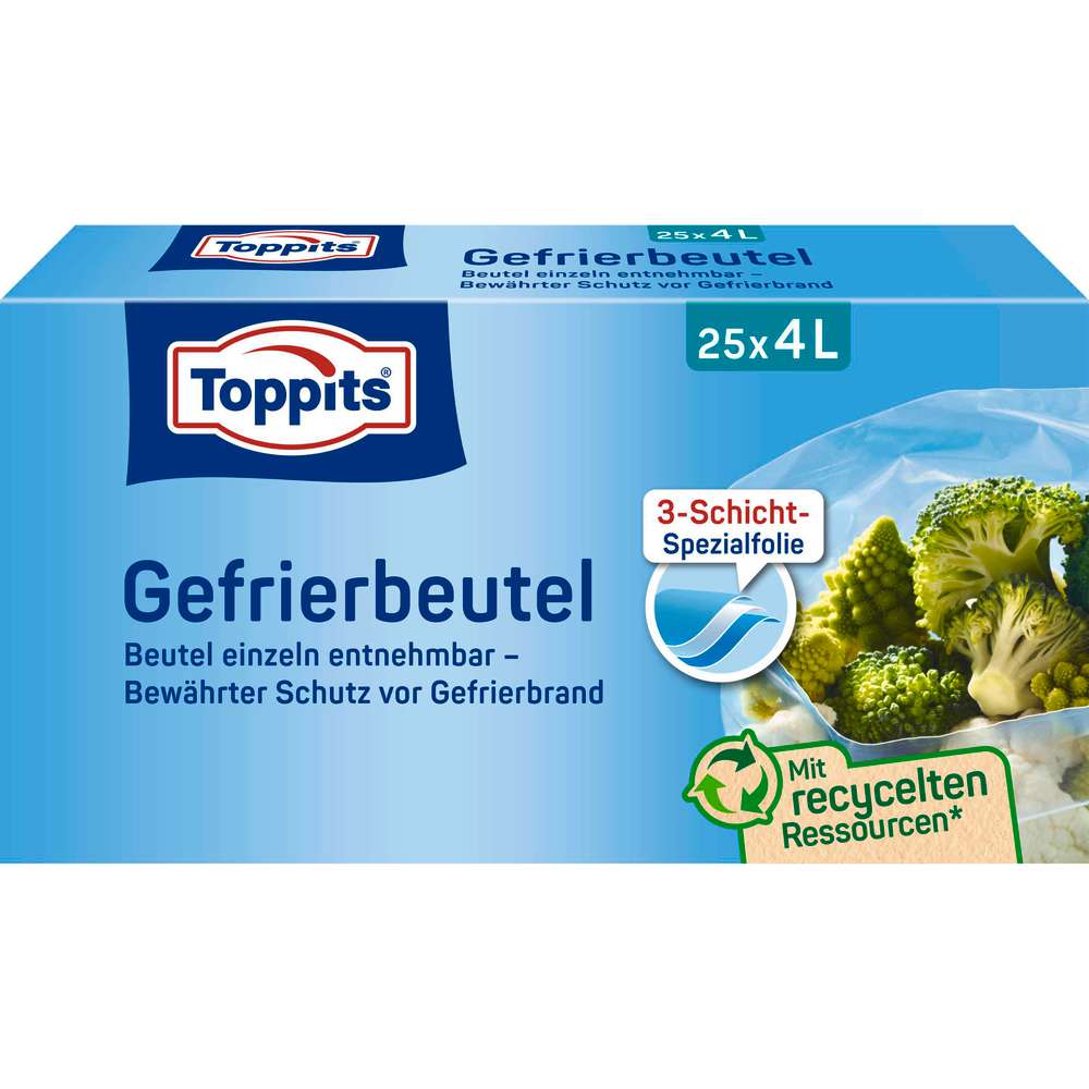 Produktabbildung Toppits Gefrier-Beutel, 25 x 4l