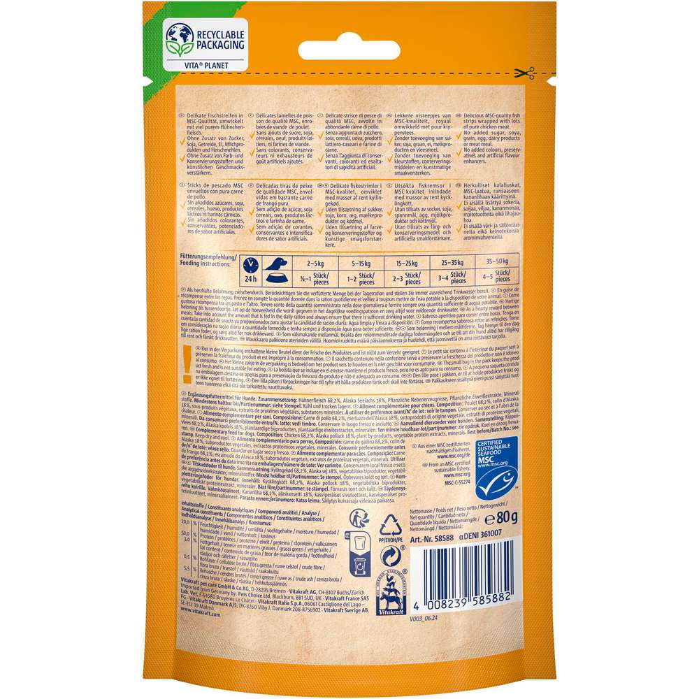 Produktabbildung Vitakraft Hunde-Snack Kaustangen, Chicken-Fisch
