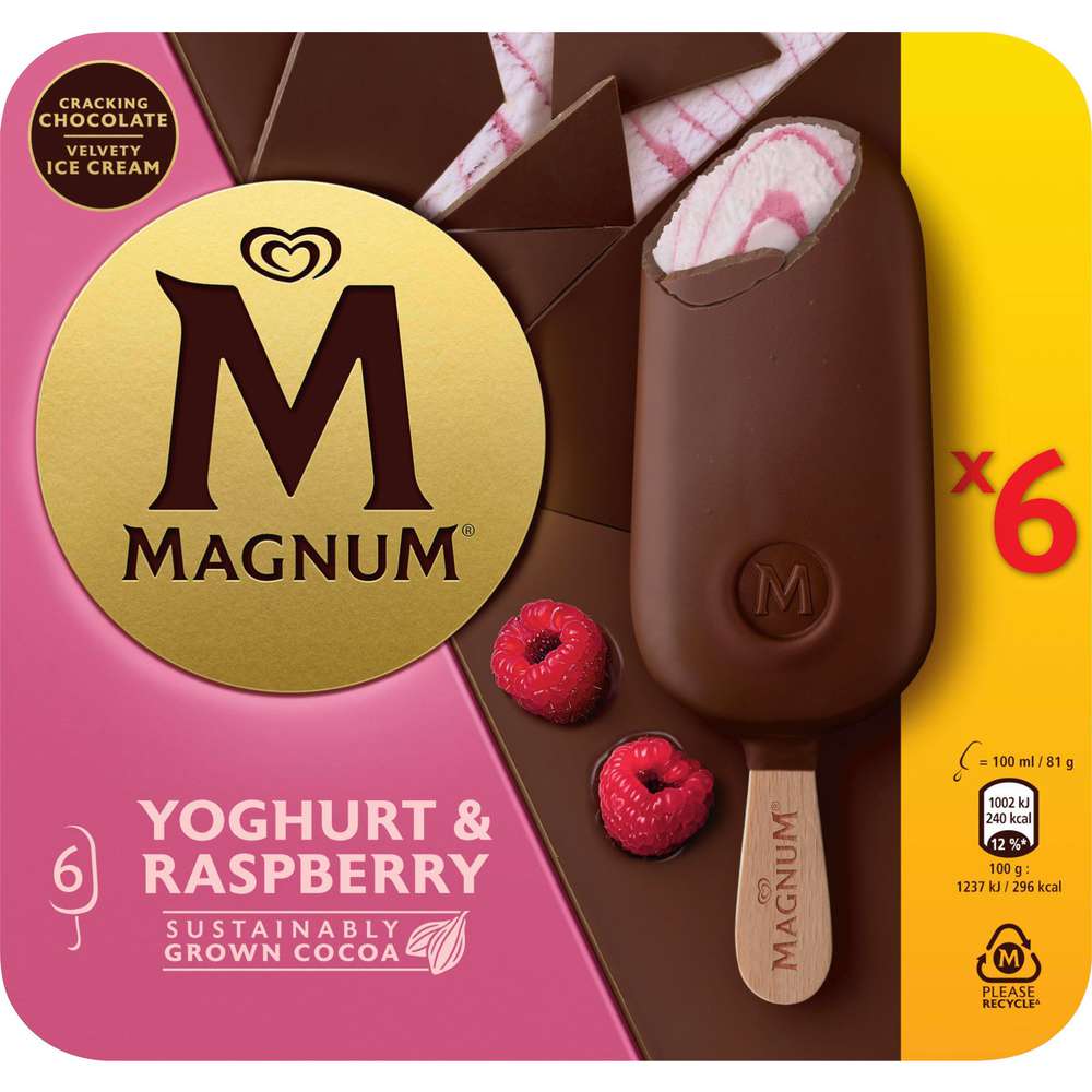 Produktabbildung Magnum Stiel-Eis, Yoghurt/Raspberry