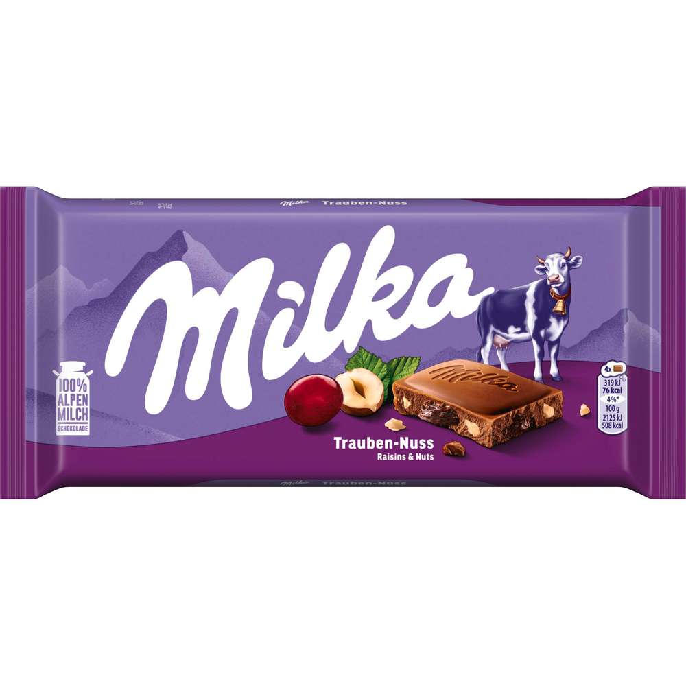 Produktabbildung Milka Tafelschokolade, Traube-Nuss