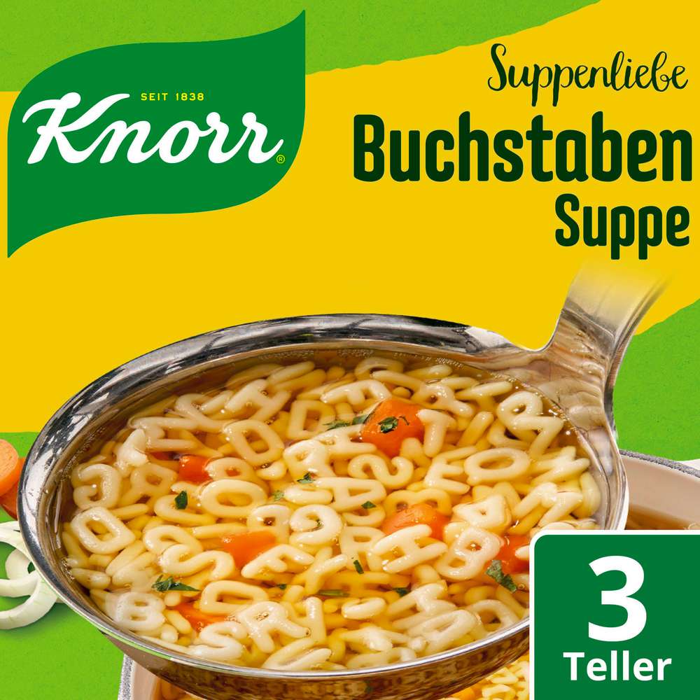 Produktabbildung Knorr Suppenliebe Buchstaben Suppe