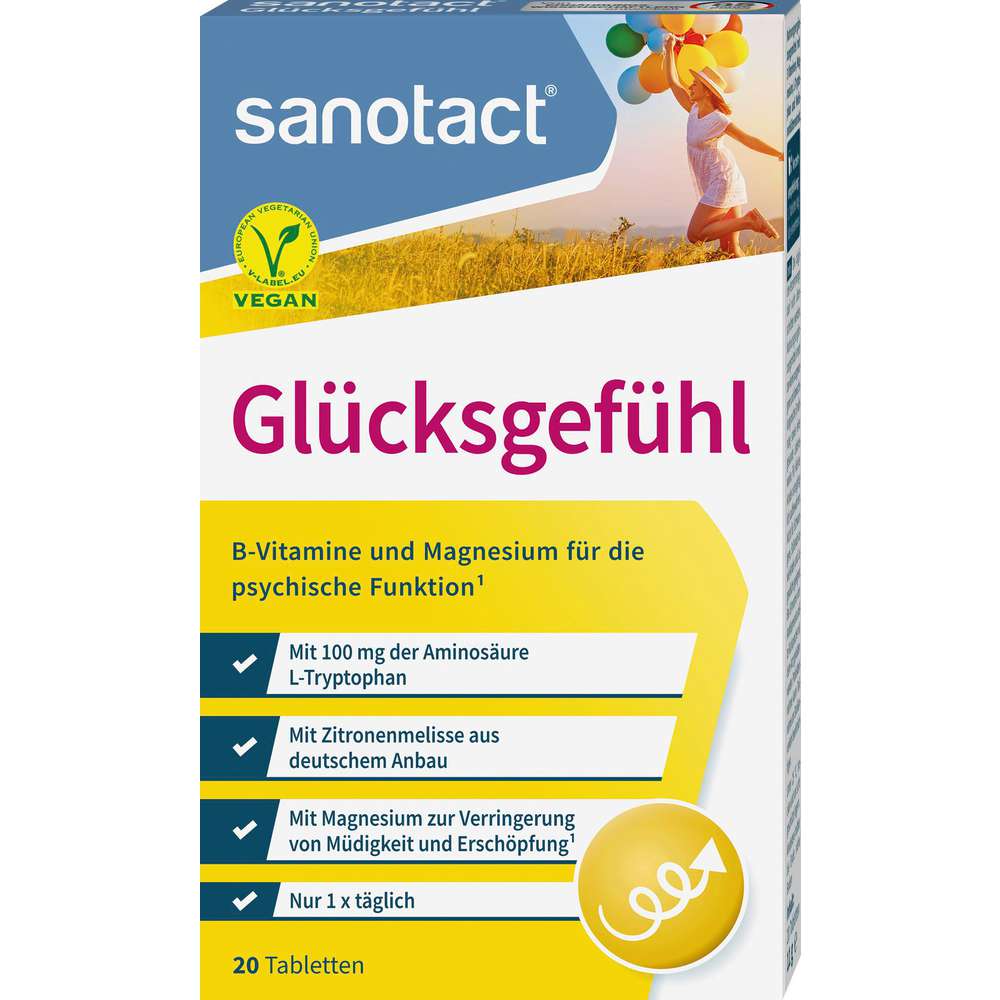 Produktabbildung sanotact Glücksgefühle B-Vitamine und Magnesium