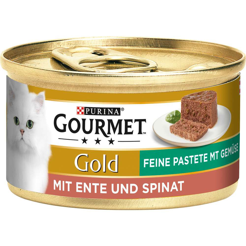 Produktabbildung Purina Katzen-Nassfutter Gourmet Gold Feine Pastete mit Ente & Spinat