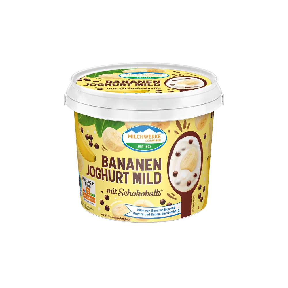 Produktabbildung Milchwerke Schwaben Joghurt Banane Schoko