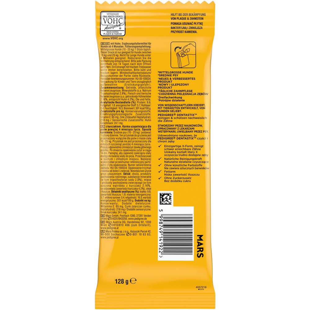 Produktabbildung Pedigree Hunde-Snack, Dentastix Kaustangen, Daily Oral Care, medium