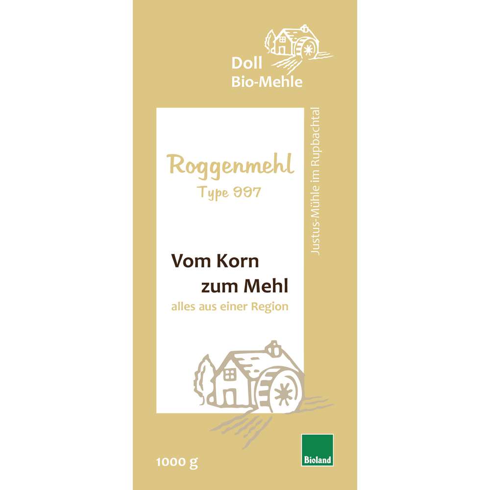 Produktabbildung Bio-Mehle Doll Roggenmehl. Typ 997