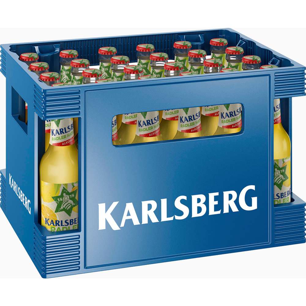 Produktabbildung Karlsberg Biermischgetränk, Radler, alkoholfrei (24x 0,330 Liter)