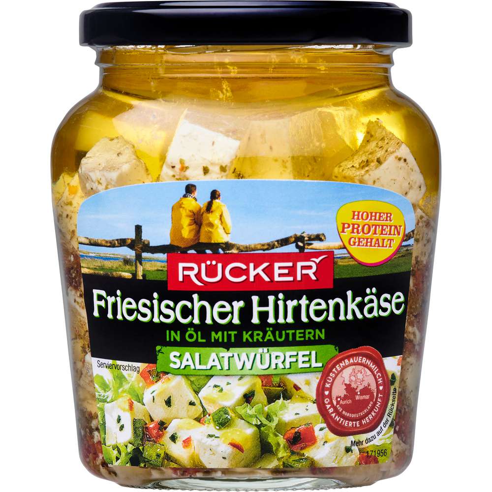 Produktabbildung Rücker Waterkant Hirtenkäse-Würfel in Öl, Kräuter