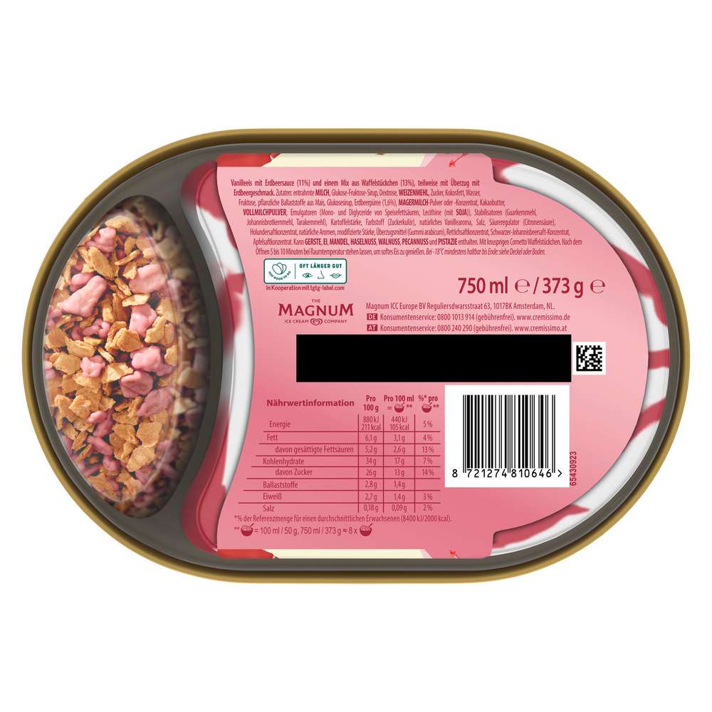 Produktabbildung Langnese Cremissimo Eis, Soft Strawberry