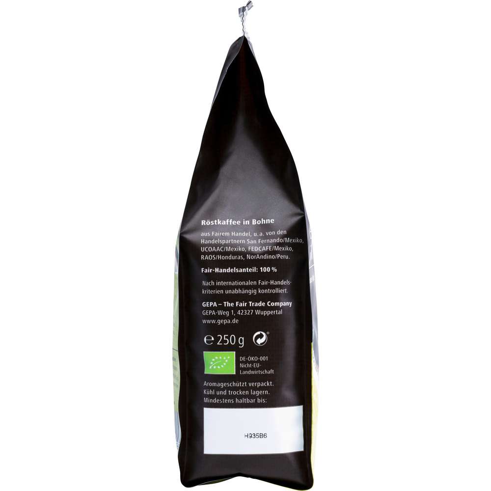 Produktabbildung Gepa Bio Kaffee Orgánico naturmild, ganze Bohne