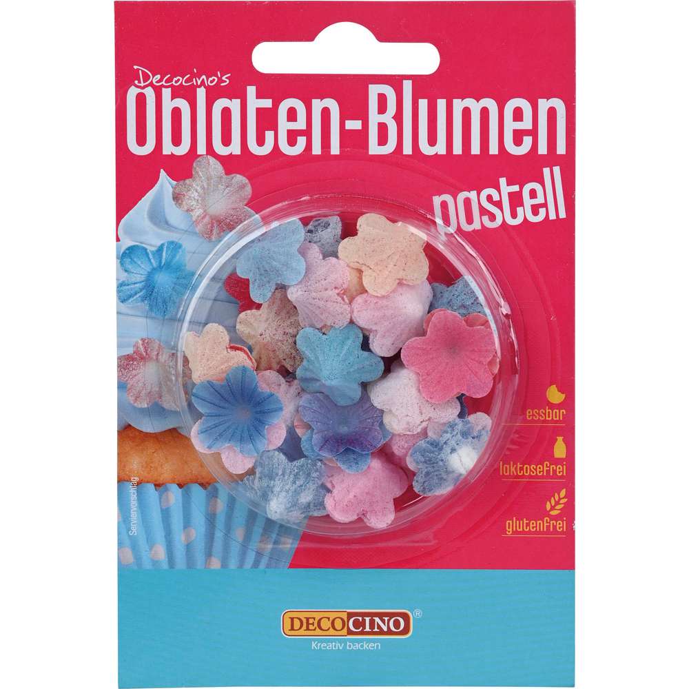 Produktabbildung Decocino Oblaten-Blumen, pastell