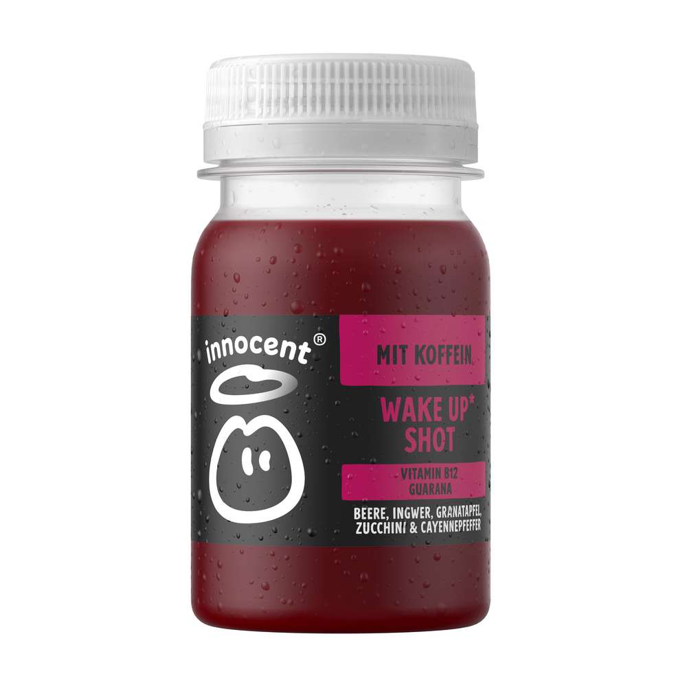 Produktabbildung innocent Wake Up Shot, Beere/Ingwer/Granatapfel/Zucchini/Cayennepfeffer