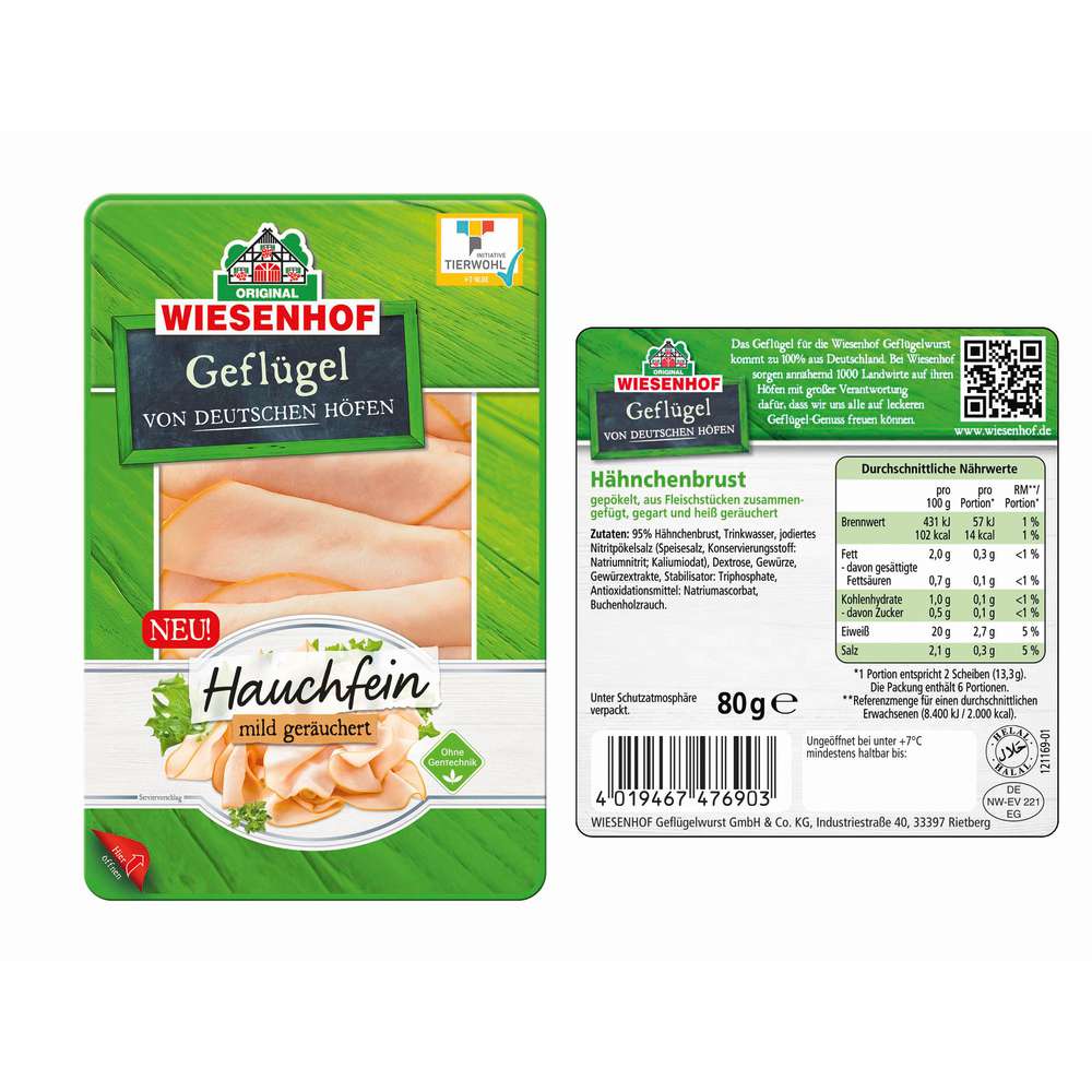 Produktabbildung Wiesenhof Hähnchenbrust Hauchfein