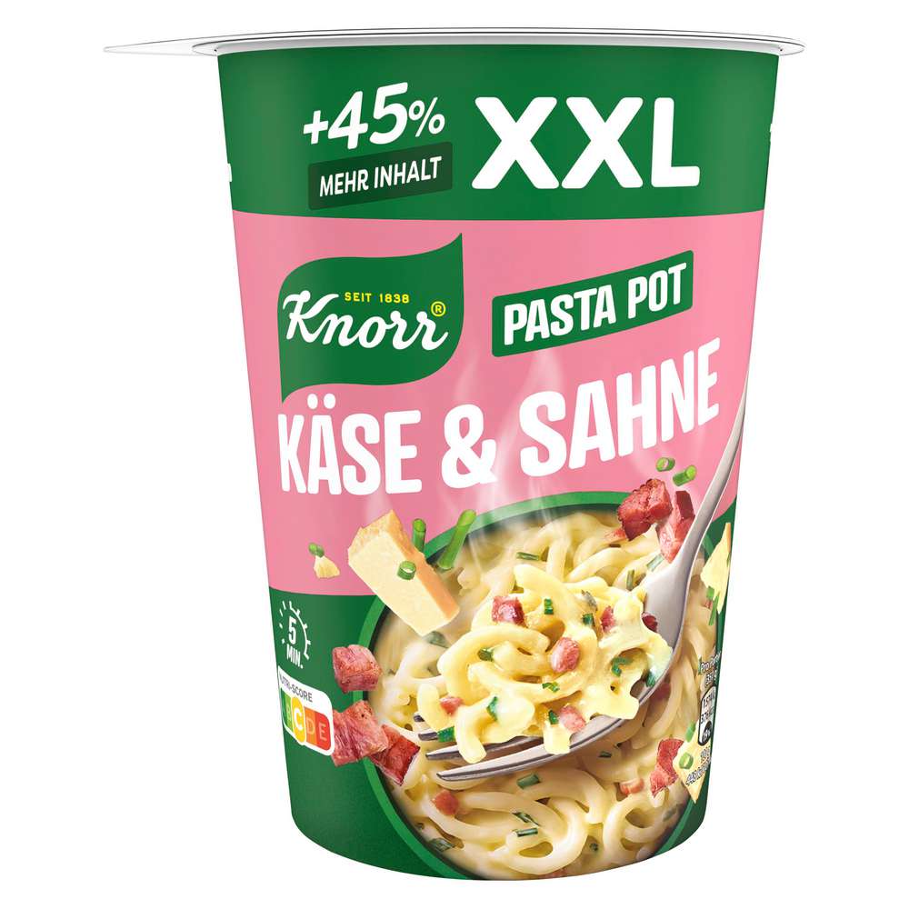 Produktabbildung Knorr Big Pot Pasta Snack Käse Sahne
