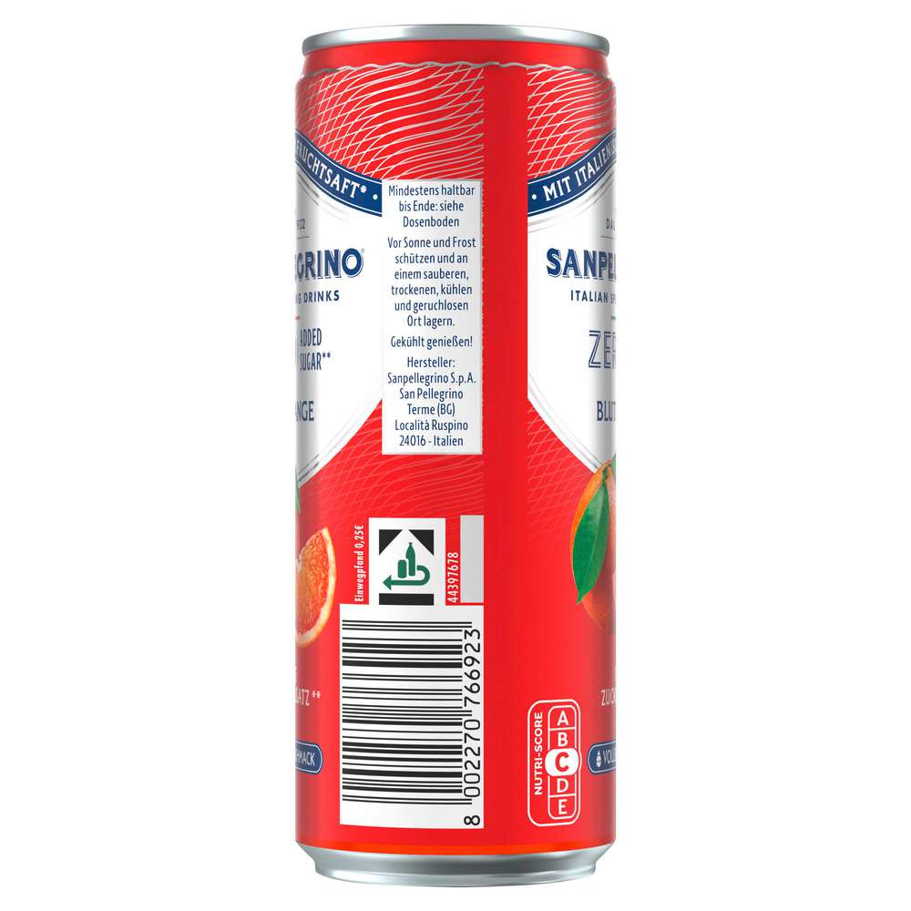 Produktabbildung San Pellegrino Fruchtgetränk Zero, Blutorange