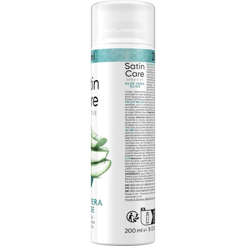 Produktabbildung Gillette Satin Care Rasiergel, Aloe Vera