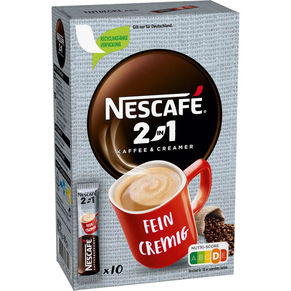 Produktabbildung Nescafe Instant Kaffee, 2in1 Kaffee & Creamer