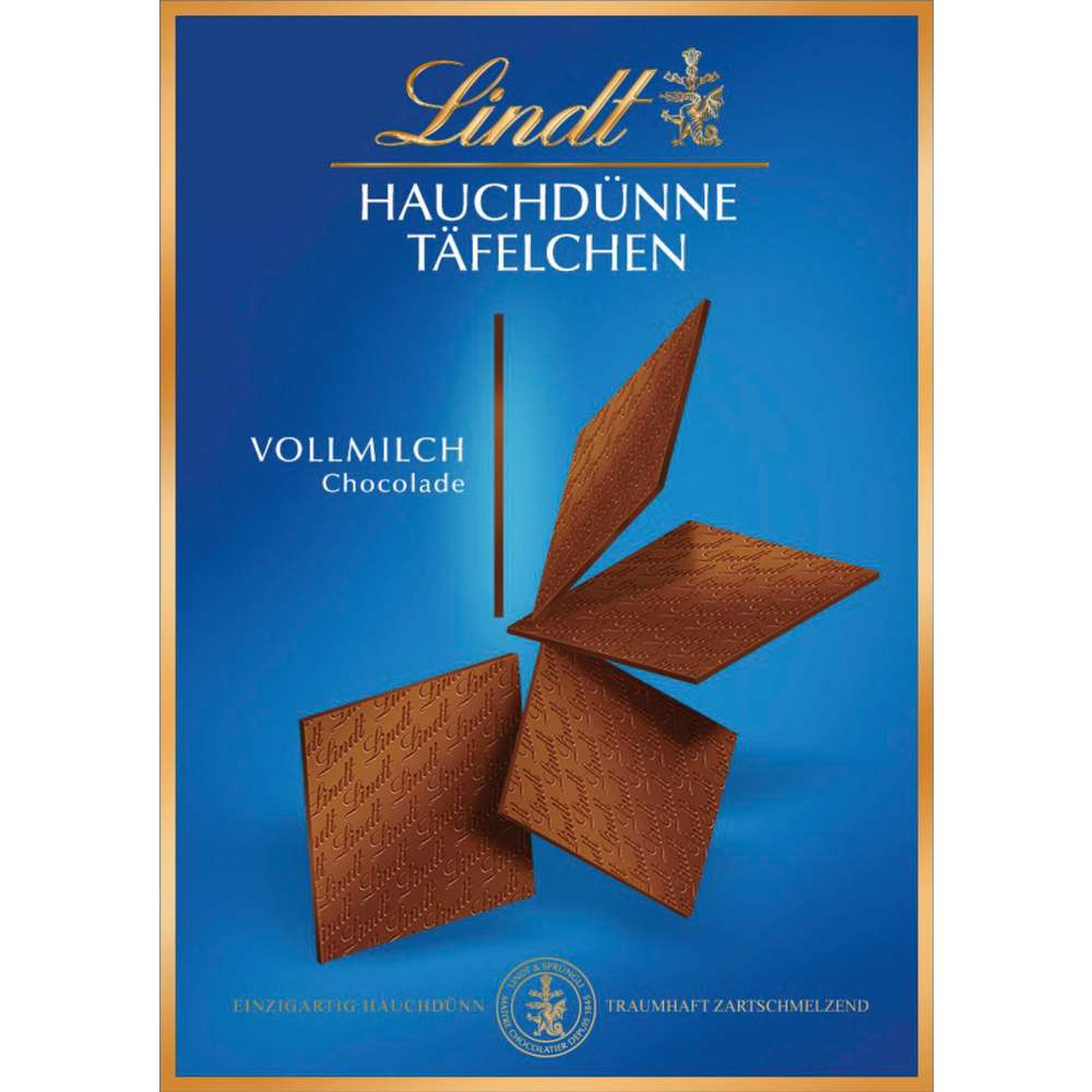 Produktabbildung Lindt Tafelschokolade, Hauchdünne Täfelchen Vollmilch