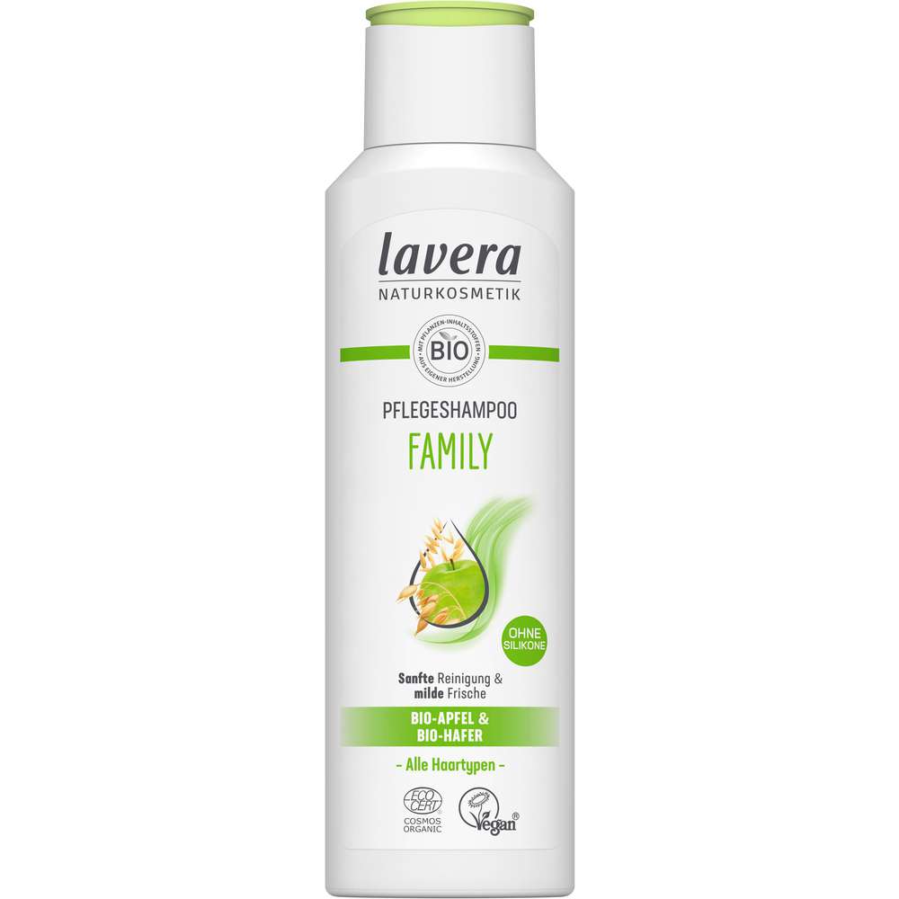 Produktabbildung lavera Bio Pflegeshampoo Family, Apfel & Hafer