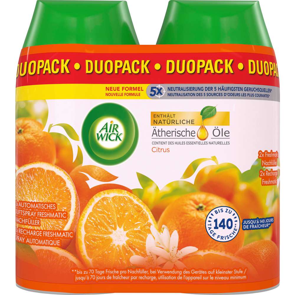 Produktabbildung Air Wick Duftspray Duo Freshmatic Nachfüller, Citrus 