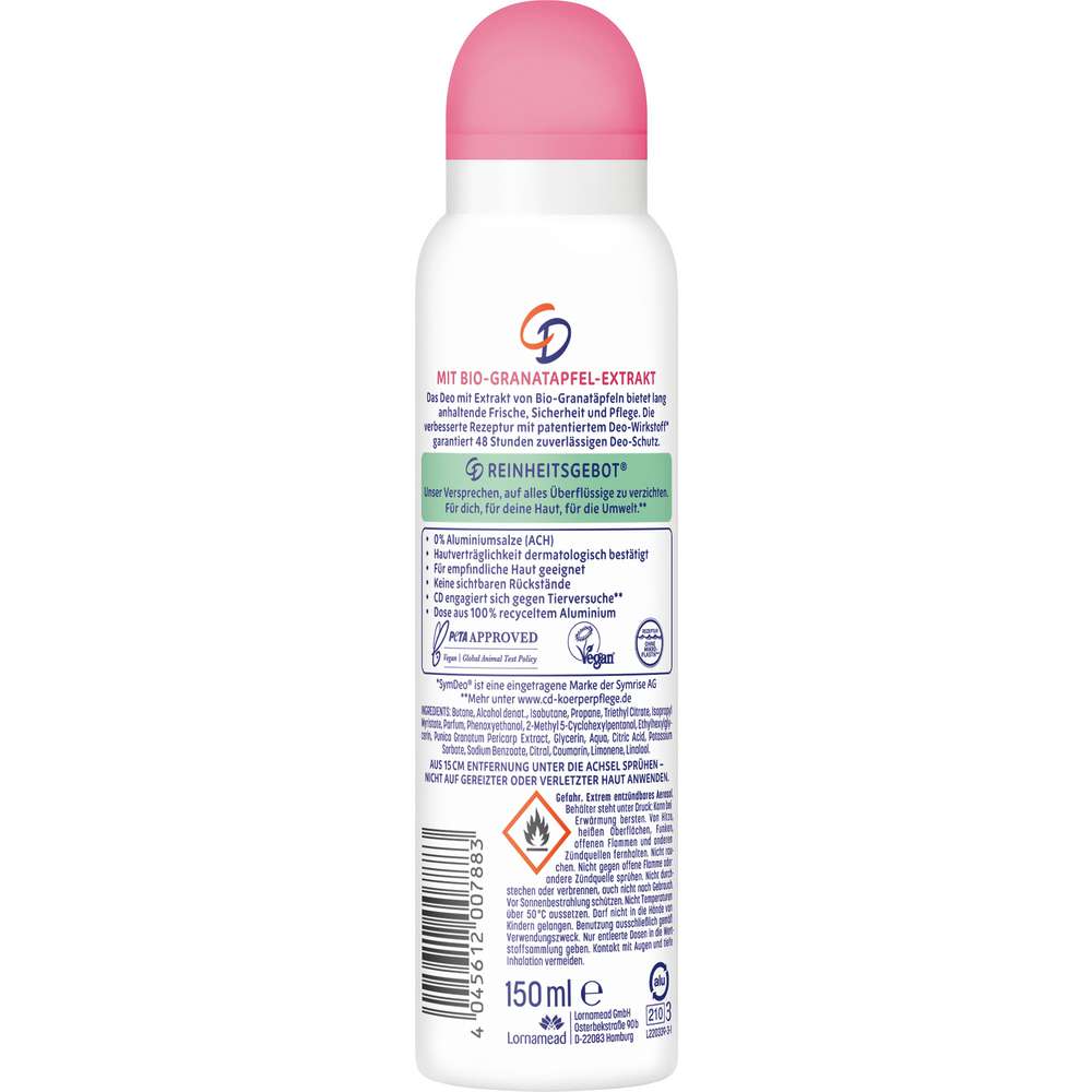 Produktabbildung CD Deospray, Bio Granatapfel