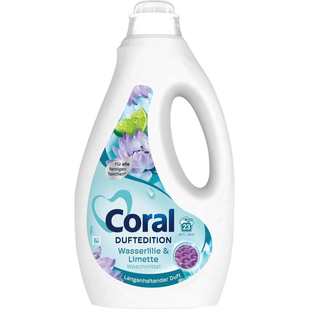 Produktabbildung Coral Fein-Waschmittel flüssig, Wasserlilie & Limette