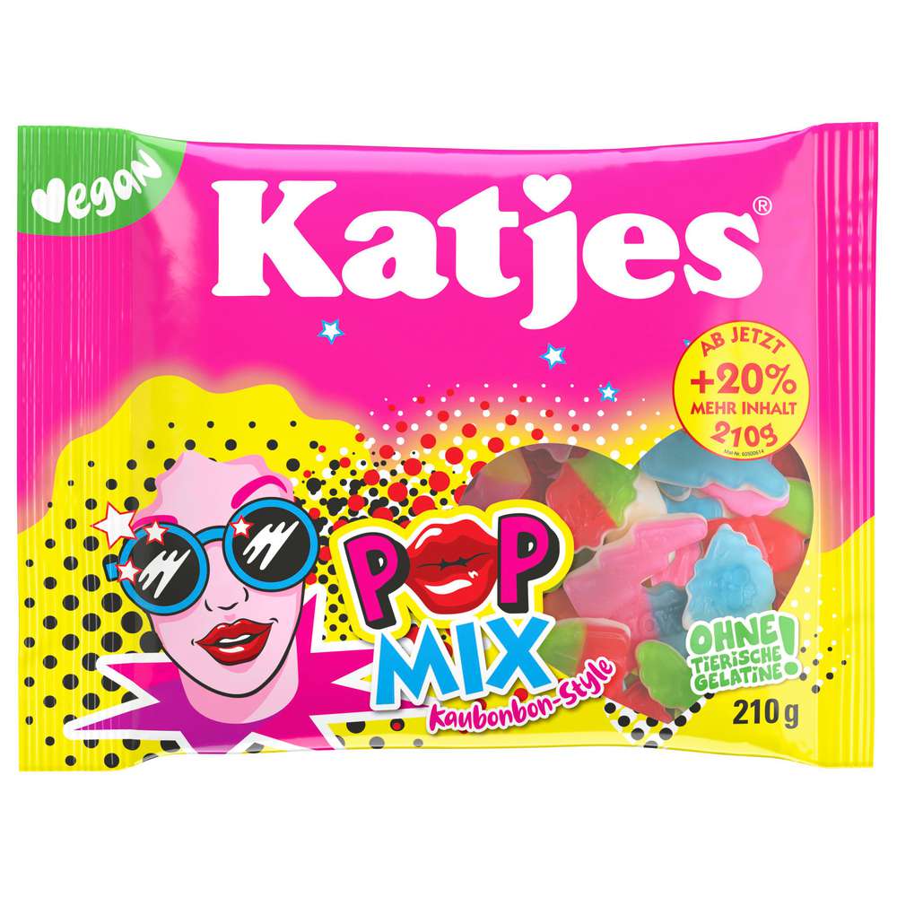 Produktabbildung Katjes Fruchtgummi, Pop Mix, Vegan