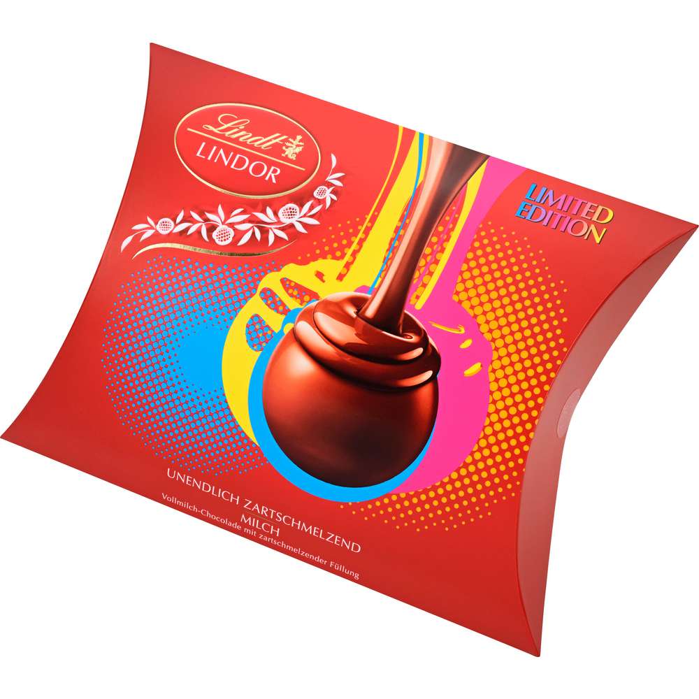 Produktabbildung Lindt Lindor Kissenpackung Milch PopArt