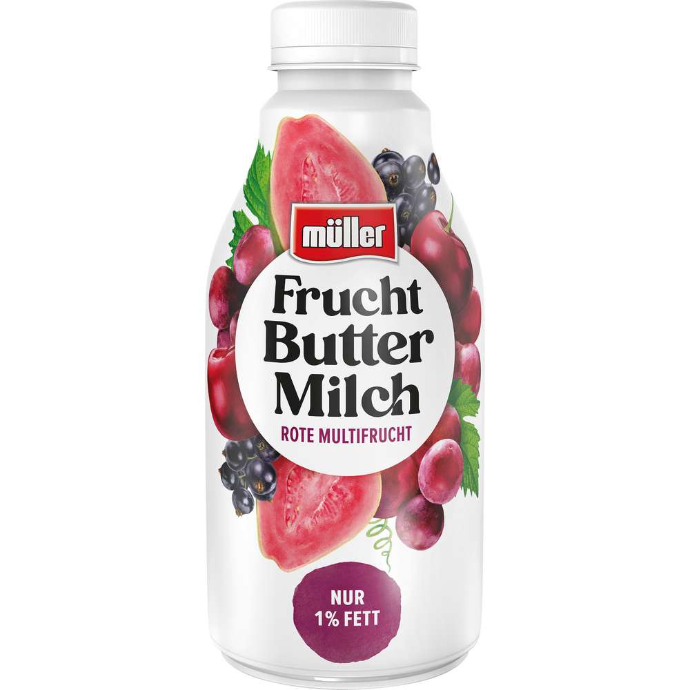 Produktabbildung Müller Fruchtbuttermilch, Rote Multifrucht