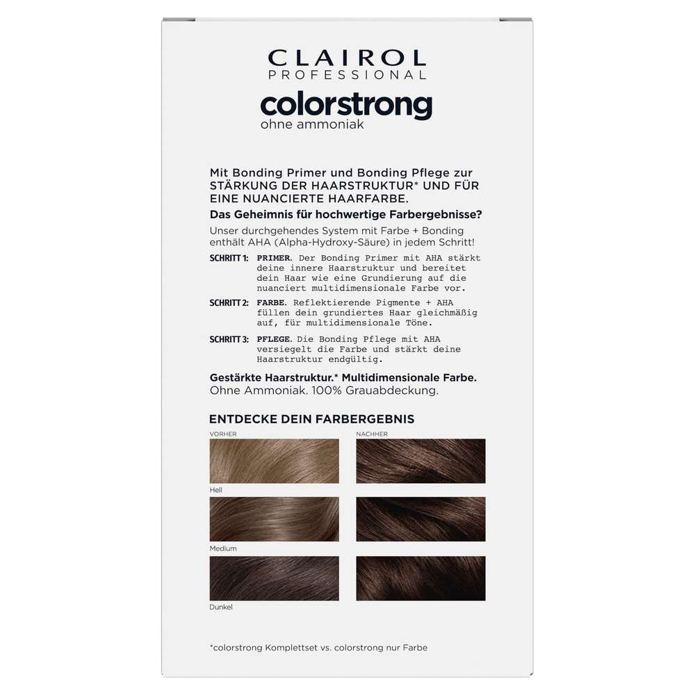 Produktabbildung Clairol Haarfarbe Colorstrong ohne Ammoniak, 6/0 Dunkelblond
