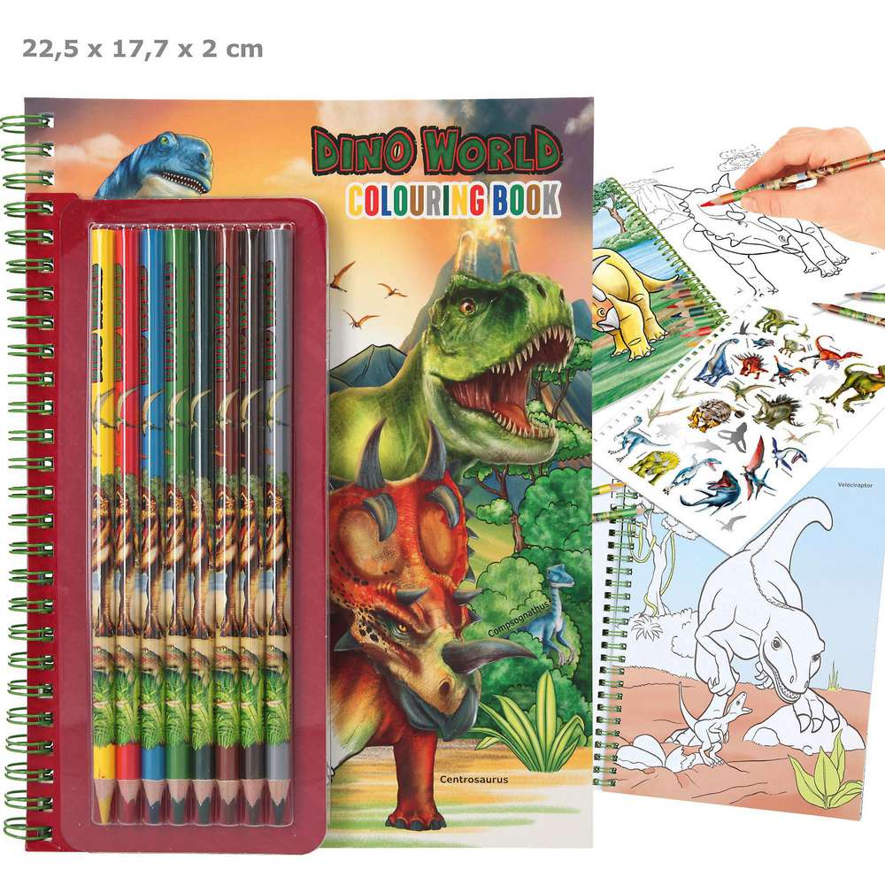 Produktabbildung Depesche Malbuch mit Stiften Dino