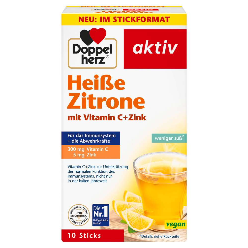 Produktabbildung Doppelherz Heiße Zitrone mit Vitamin C + Zink