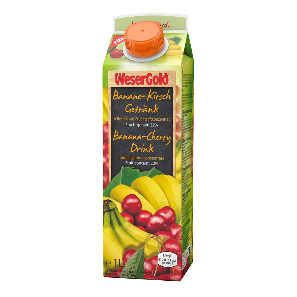 Produktabbildung Wesergold Banane-Kirsch Getränk