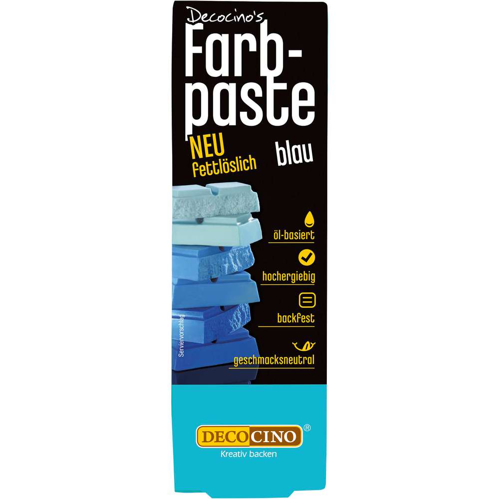 Produktabbildung Decocino Farbpaste blau, fettlöslich 