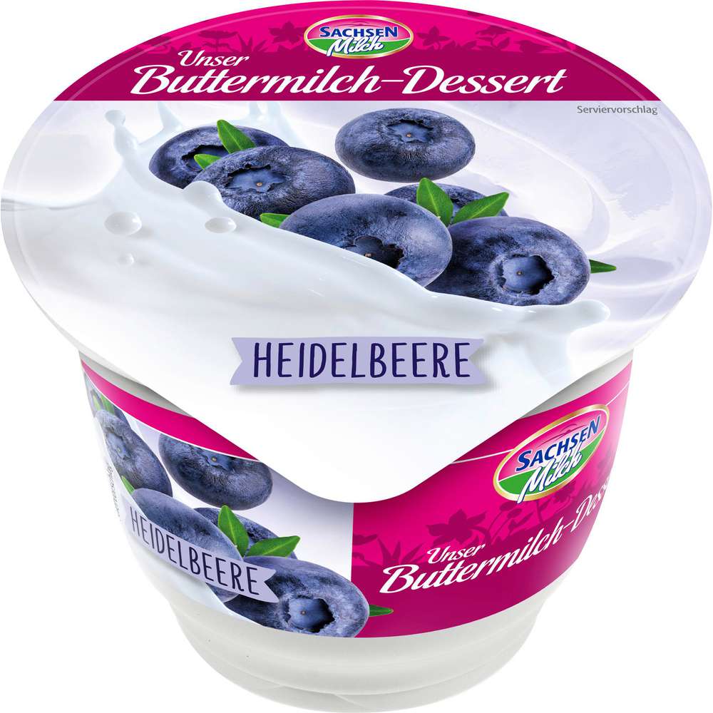 Produktabbildung Sachsenmilch Buttermilchdessert, Heidelbeere