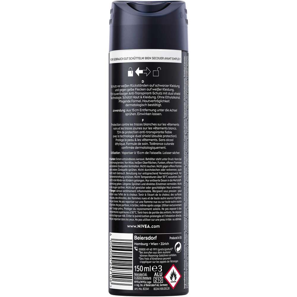 Produktabbildung Nivea Deo Spray Men, Black + White