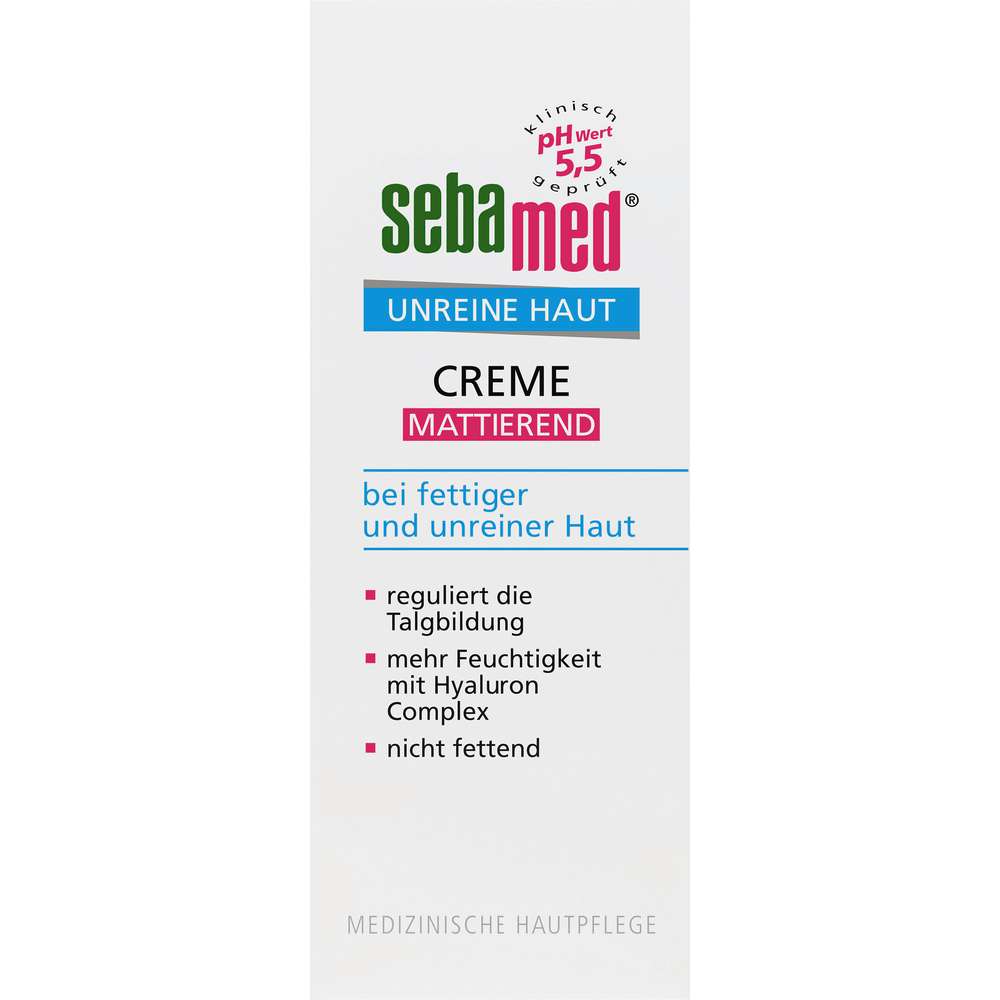 Produktabbildung Sebamed Unreine Haut Gesichtscreme, Mattierend