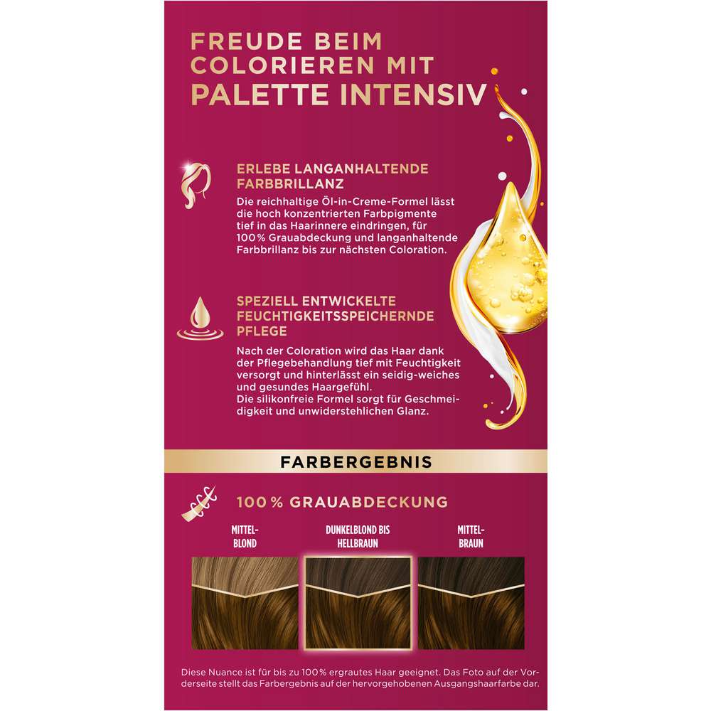 Produktabbildung Poly Palette Haarfarbe Creme Coloration, 655 Goldbraun