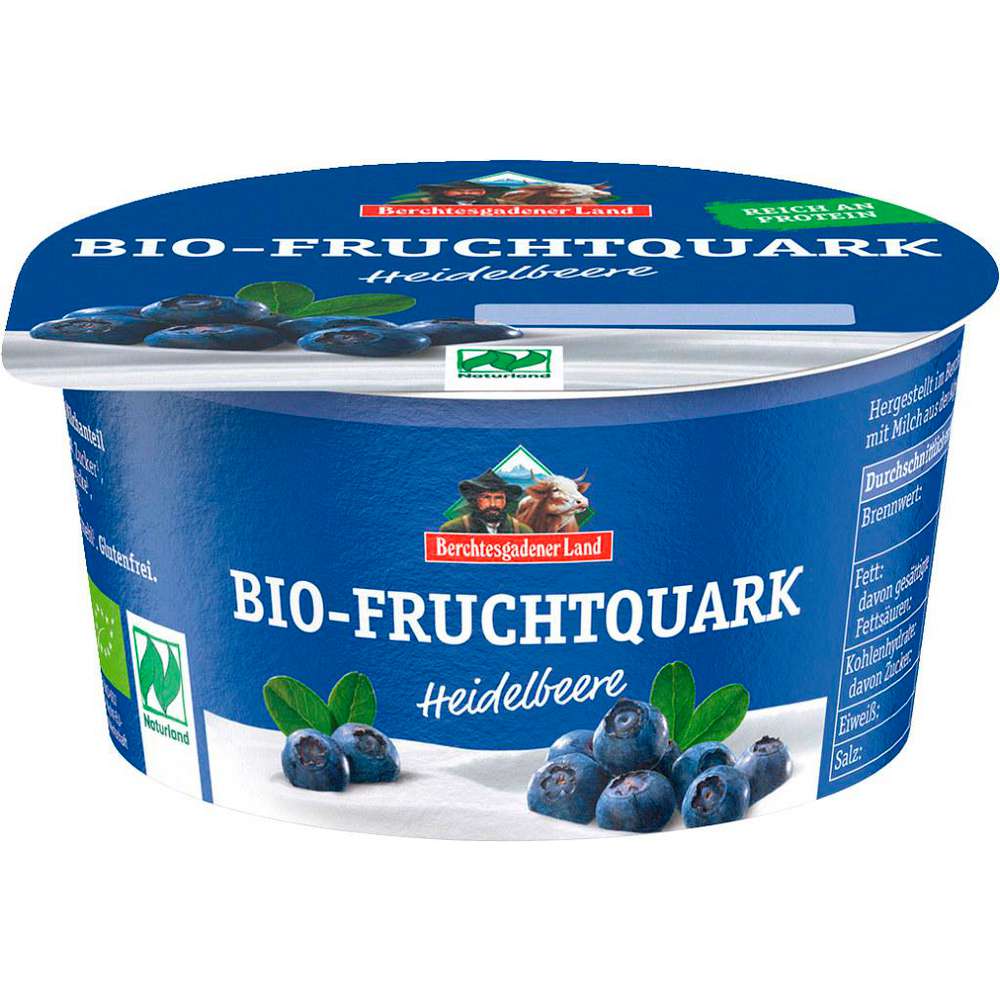 Produktabbildung Berchtesgadener Land Bio Fruchtquark 20%, Heidelbeere
