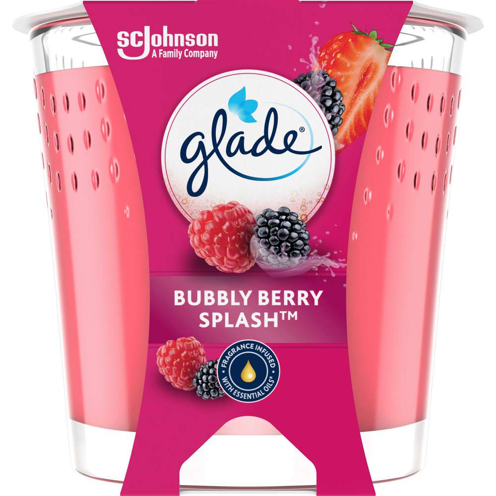 Produktabbildung Glade Duftkerze im Glas, Bubbly Berry Splash