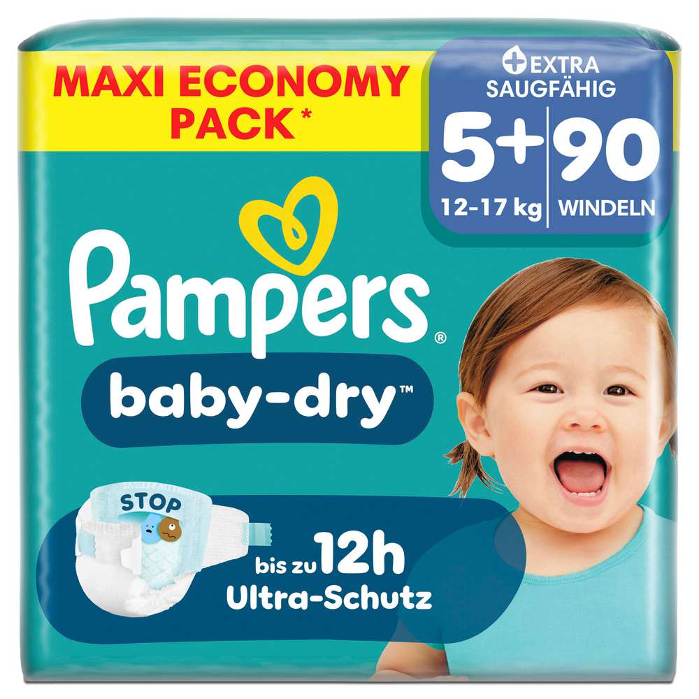 Produktabbildung Pampers Windeln Baby Dry Gr. 5+ Junior 12-17 kg