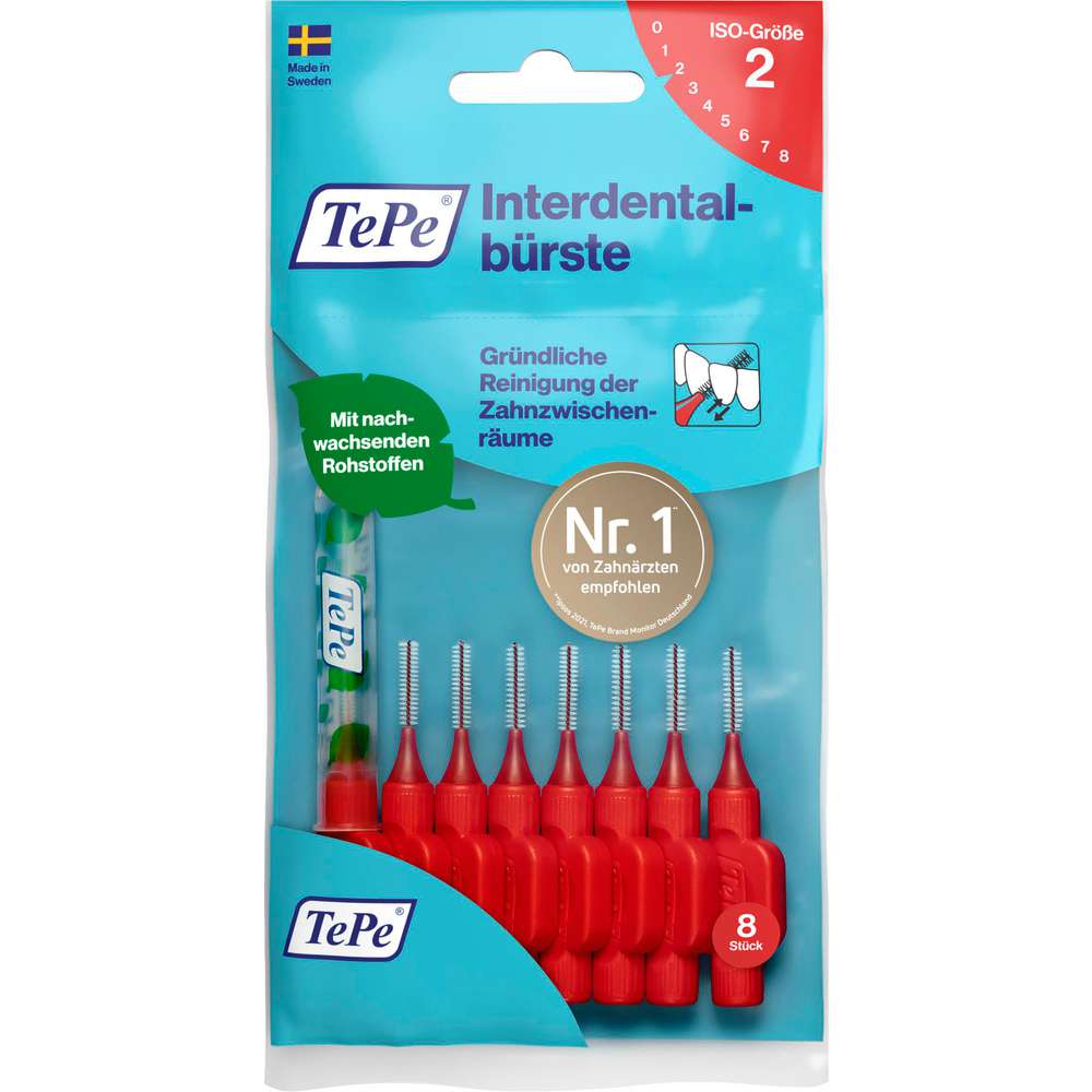 Produktabbildung TePe Interdentalbürsten, 0,5 mm, rot