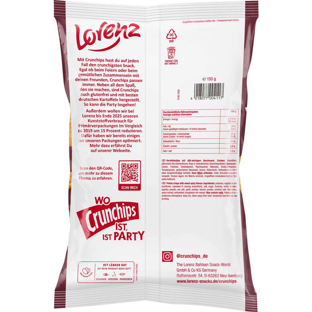 Produktabbildung Lorenz Chips Crunchips Western Style