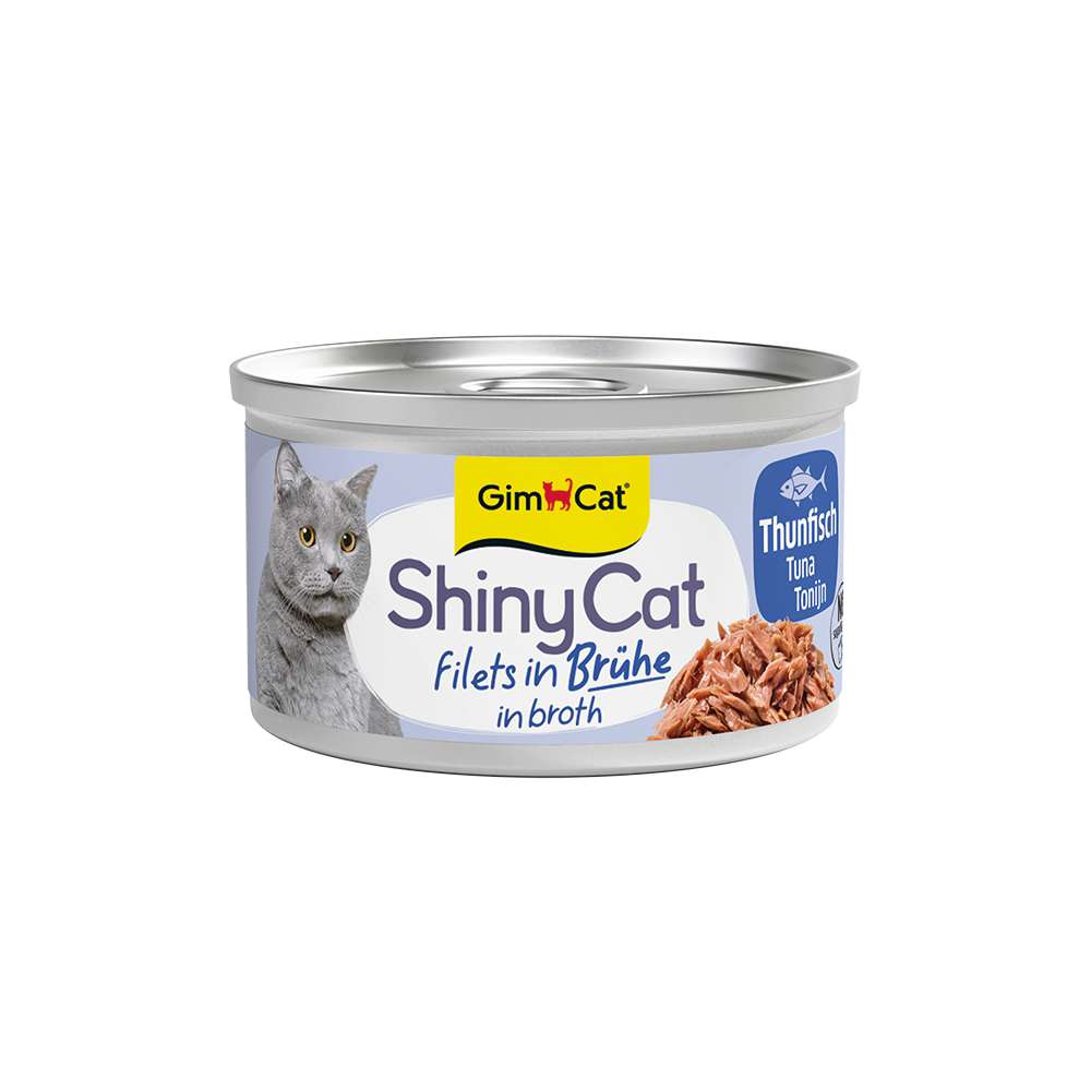 Produktabbildung Gimcat Katzen-Nassfutter ShinyCat, Filets in Brühe, Thunfisch