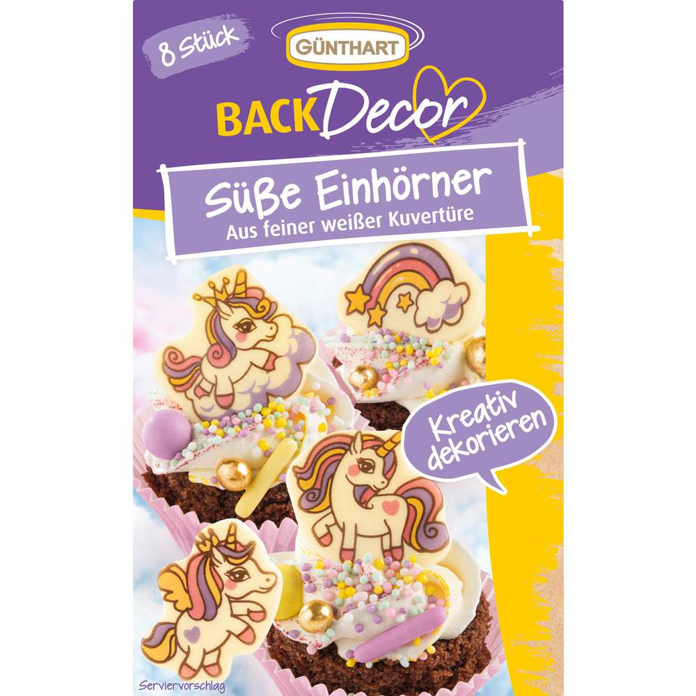 Produktabbildung Günthart Backdekor Süße Einhörner