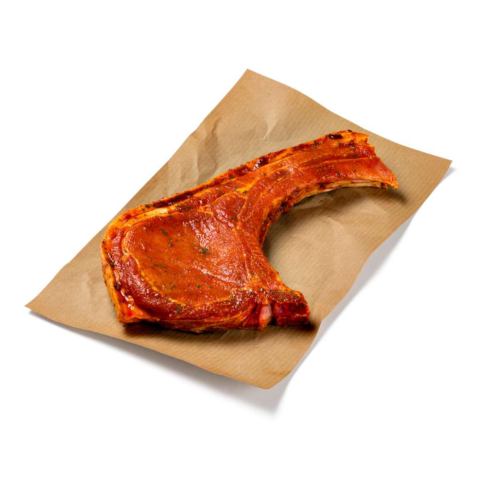 Produktabbildung GLOBUS Fachmetzgerei EM Feuriger Verteidiger, Thomahawk Steak vom Schwein
